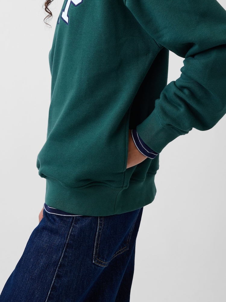 Gap Dark Green Vintage Soft Oversized Mock Neck Logo Sweatshirt - Image 6 of 6 Gap Dark Green Vintage Soft Oversized Mock Neck Logo Sweatshirt - Image 6 of 6