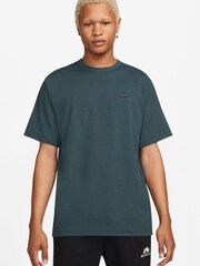 Nike Green Dri-FIT UV Hyverse Short-Sleeve Fitness Top - Image 1 of 3