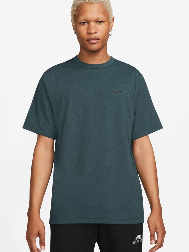 Nike Green Dri-FIT UV Hyverse Short-Sleeve Fitness Top - Image 1 of 3