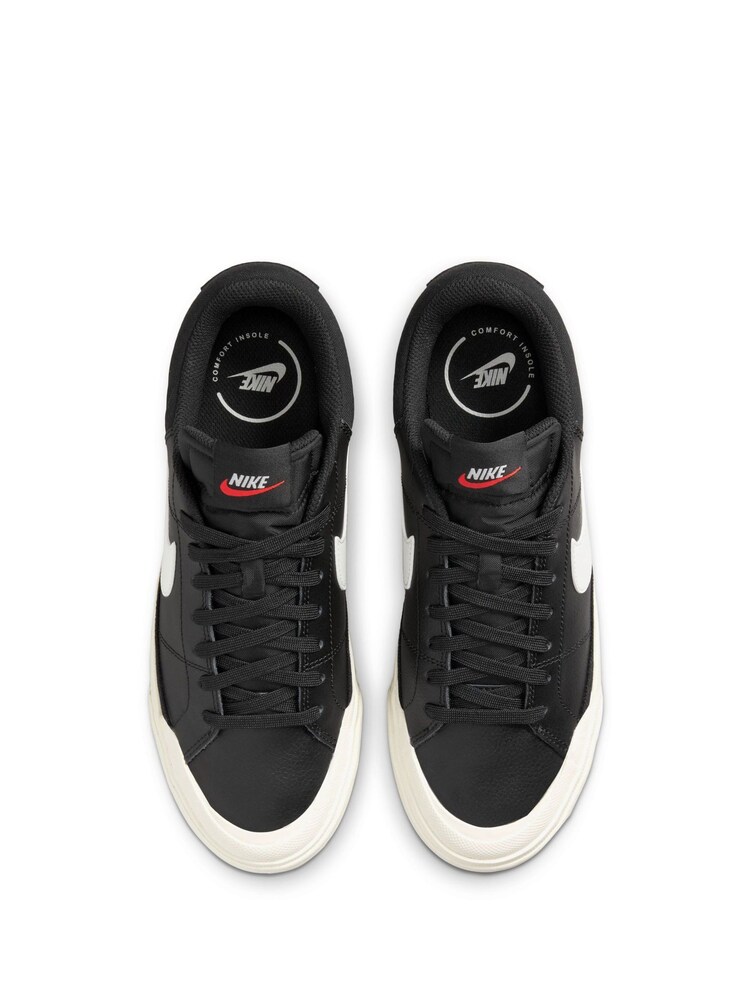 Nike Black Court Legacy Lift Platform Trainers - Image 10 of 10