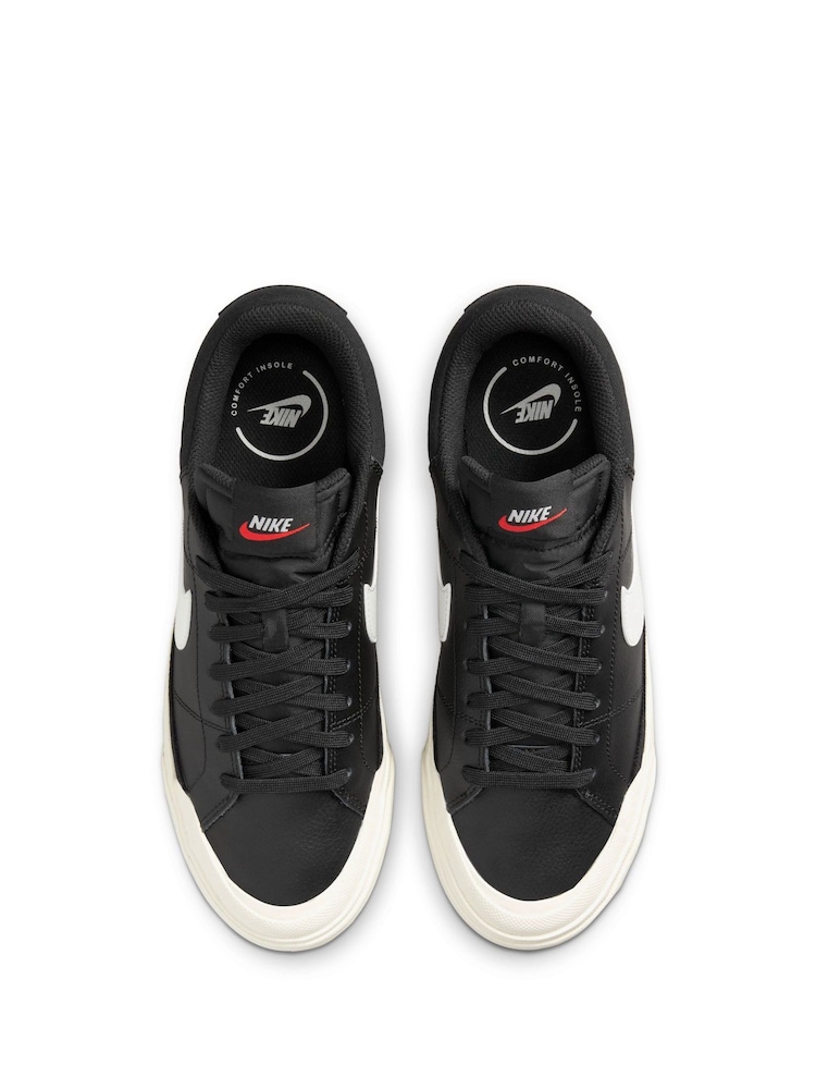 Nike Black Court Legacy Lift Platform Trainers - Image 10 of 10 Nike Black Court Legacy Lift Platform Trainers - Image 10 of 10