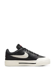 Nike Black Court Legacy Lift Platform Trainers - Image 4 of 10