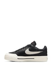 Nike Black Court Legacy Lift Platform Trainers - Image 5 of 10