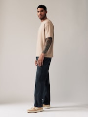 Navy Blue Relaxed Fit Stretch Chinos Trousers - Image 3 of 9