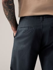 Navy Blue Relaxed Fit Stretch Chinos Trousers - Image 5 of 9