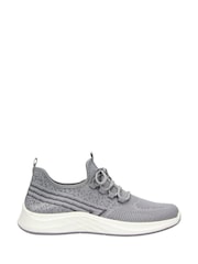 Novo Grey NORTH Mesh Knit Lace Up Trainers - Image 2 of 4