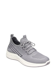Novo Grey NORTH Mesh Knit Lace Up Trainers - Image 4 of 4