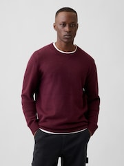 Gap Burgundy Red CashSoft Crew Neck Jumper - Image 1 of 5