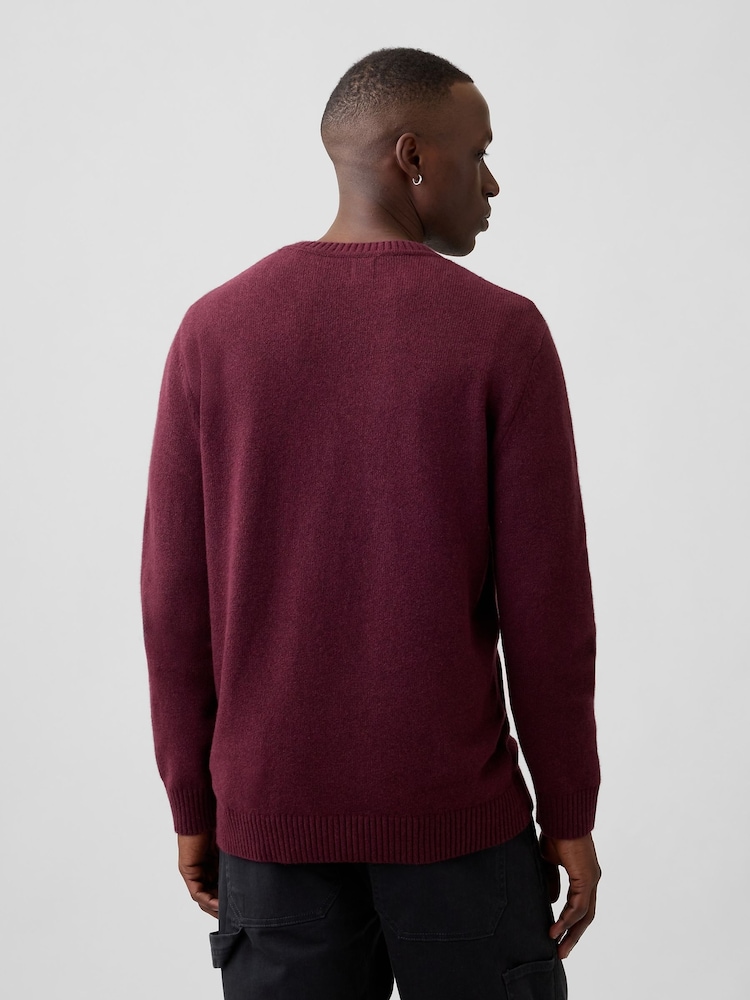 Gap Burgundy Red CashSoft Crew Neck Jumper - Image 2 of 5