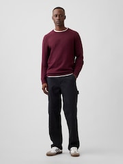 Gap Burgundy Red CashSoft Crew Neck Jumper - Image 3 of 5