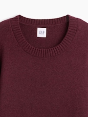Gap Burgundy Red CashSoft Crew Neck Jumper - Image 5 of 5