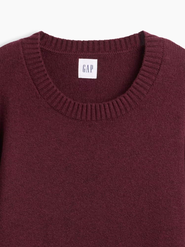 Gap Burgundy Red CashSoft Crew Neck Jumper - Image 5 of 5