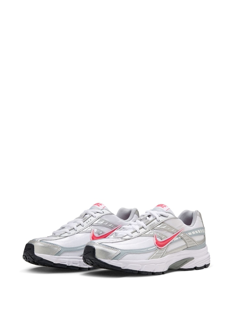 Nike Silver/Pink Initiator Retro Runner Trainers - Image 3 of 7