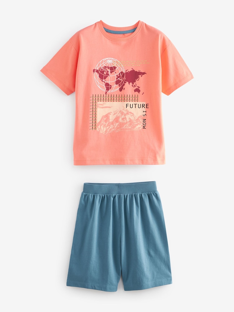 Green/Orange Short Pyjamas 3 Pack (3-16yrs) - Image 3 of 7
