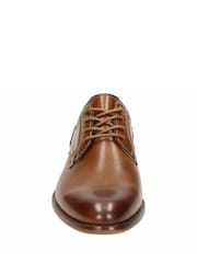 Novo Brown Naples Stitch Detail Derby Lace Up Shoes - Image 3 of 4