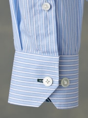 Light Blue Stripe Signature Trimmed Shirt - Image 7 of 8