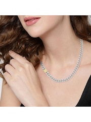 BOSS Silver Jewellery Ladies Caly Stamped Textured Links Necklace - Image 3 of 4