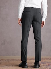 Gris de charbon de bois - Coupe ajustée Signature Pantalon de costume Tollegno - Image 2 of 9