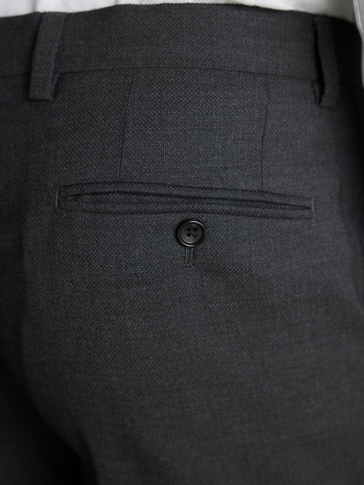 Gris de charbon de bois - Coupe ajustée Signature Pantalon de costume Tollegno - Image 5 of 9