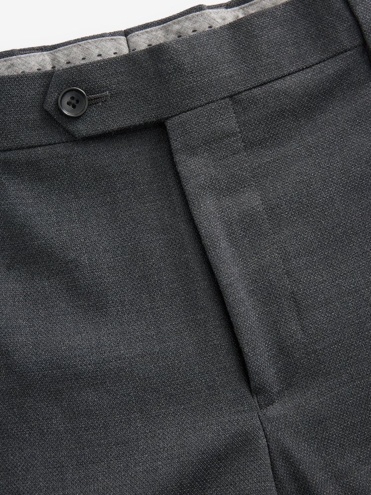 Gris de charbon de bois - Coupe ajustée Signature Pantalon de costume Tollegno - Image 7 of 9