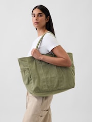 Gap Olive Green Canvas Favorite Tote Bag - Image 1 of 5