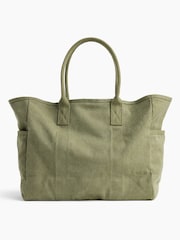 Gap Olive Green Canvas Favorite Tote Bag - Image 3 of 5