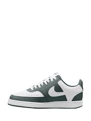 Nike Green/White Court Vision Low Trainers - Image 2 of 9