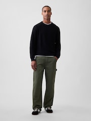 Μαύρο - Gap Garter-Stitch Crew Neck Jumper - Εικόνα 3 από 5