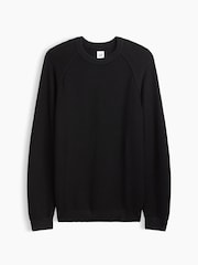 Μαύρο - Gap Garter-Stitch Crew Neck Jumper - Εικόνα 4 από 5