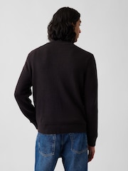 Gap Black Relaxed Quarter-Zip Jumper - Image 2 of 4