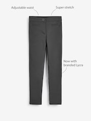 Charcoal Grey Regular Length School Skinny Stretch Trousers (3-18yrs) - Image 3 of 7