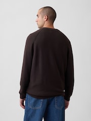 Καφετί - Gap Garter-Stitch Crew Neck Jumper - Εικόνα 2 από 5