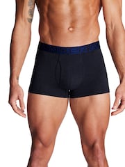 Under Armour Navy Blue 100% Cotton Performance Boxers 3 Pack - Image 2 of 3
