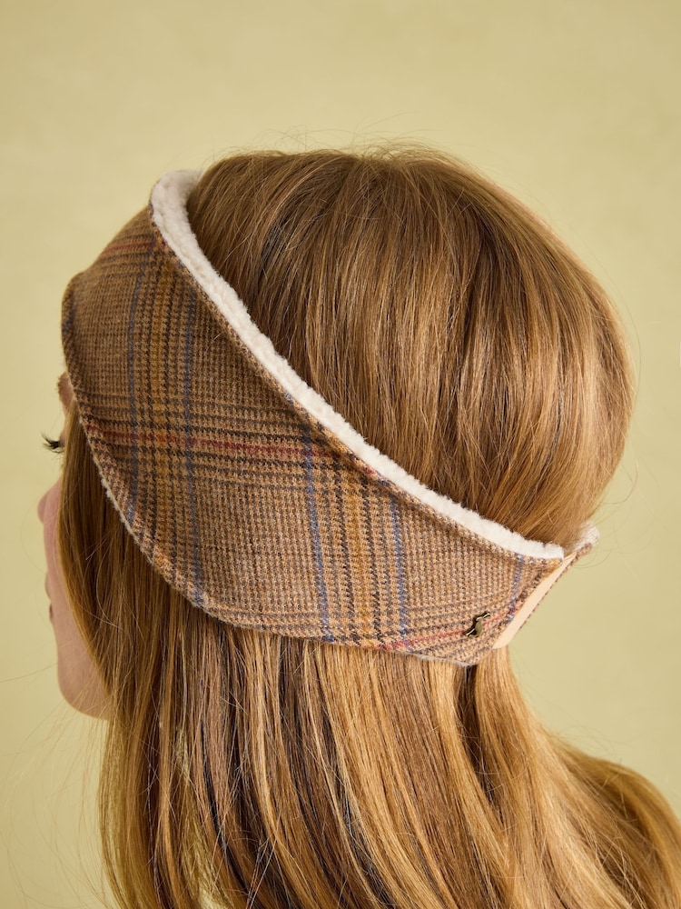 Joules Haisley Neutral Tweed Ear Warmer - Image 2 of 6