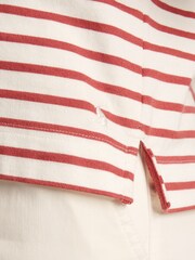 Joules Harbour Pink Striped Long Sleeve Breton Top - Image 5 of 6