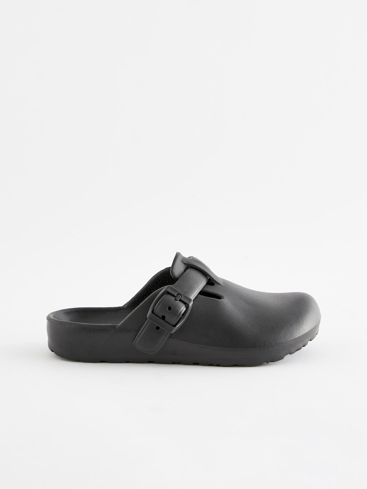 Black Buckle Clog Mules - Image 2 of 5