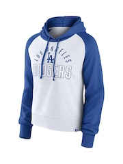 v Los Angeles Dodgers Fundamentals Fleece White Sweat Top Womens - Image 2 of 3