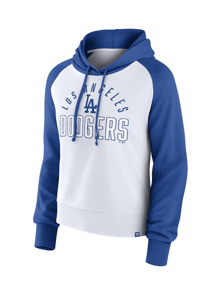 v Los Angeles Dodgers Fundamentals Fleece White Sweat Top Womens - Image 2 of 3