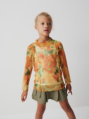 Vincent Van Gogh Yellow Sunflower APOH Long Sleeve Mesh Top (3-16yrs) - Image 3 of 8