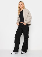 PixieGirl Petite Black Multi Pocket Loose Cargo Trousers - Image 2 of 6