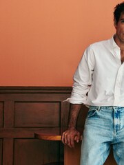 GANT White Regular Fit Classic Oxford Logo 100% Cotton Shirt - Image 3 of 8