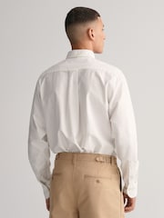 GANT White Regular Fit Classic Oxford Logo 100% Cotton Shirt - Image 5 of 8