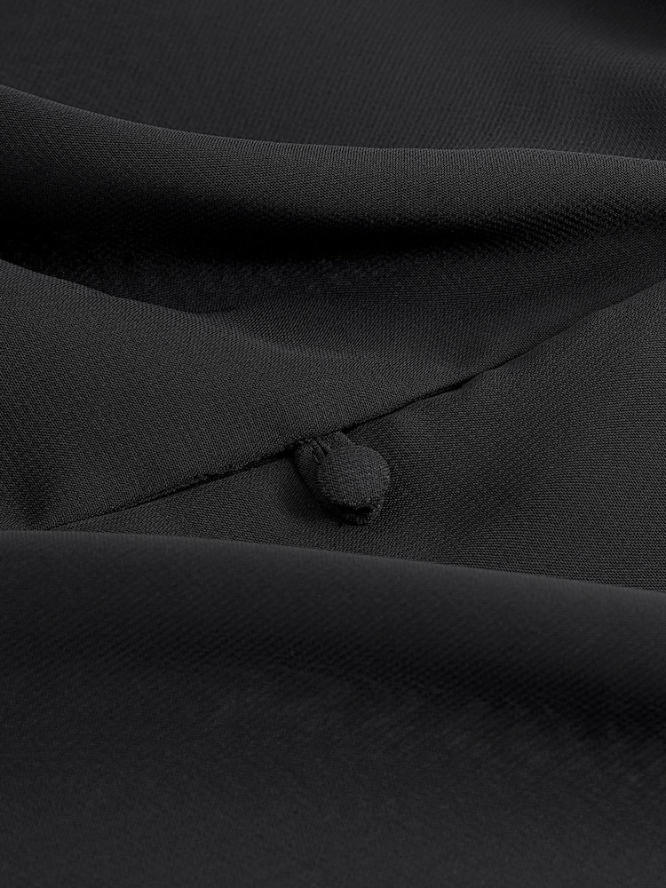 Black V-Neck Long Sleeve Blouse - Image 6 of 6