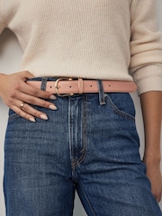 Rose Pink Essential PU Jeans Belt - Image 1 of 4