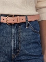 Rose Pink Essential PU Jeans Belt - Image 2 of 4
