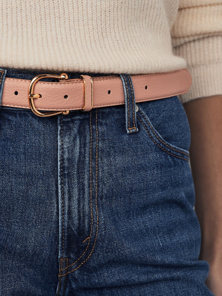Rose Pink Essential PU Jeans Belt - Image 2 of 4 Rose Pink Essential PU Jeans Belt - Image 2 of 4