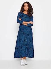 M&Co Blue Petite Scoop Neck Dress - Image 2 of 4