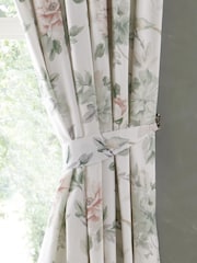Appletree Green Campion Pencil Pleat 100% Cotton Curtains - Image 3 of 3