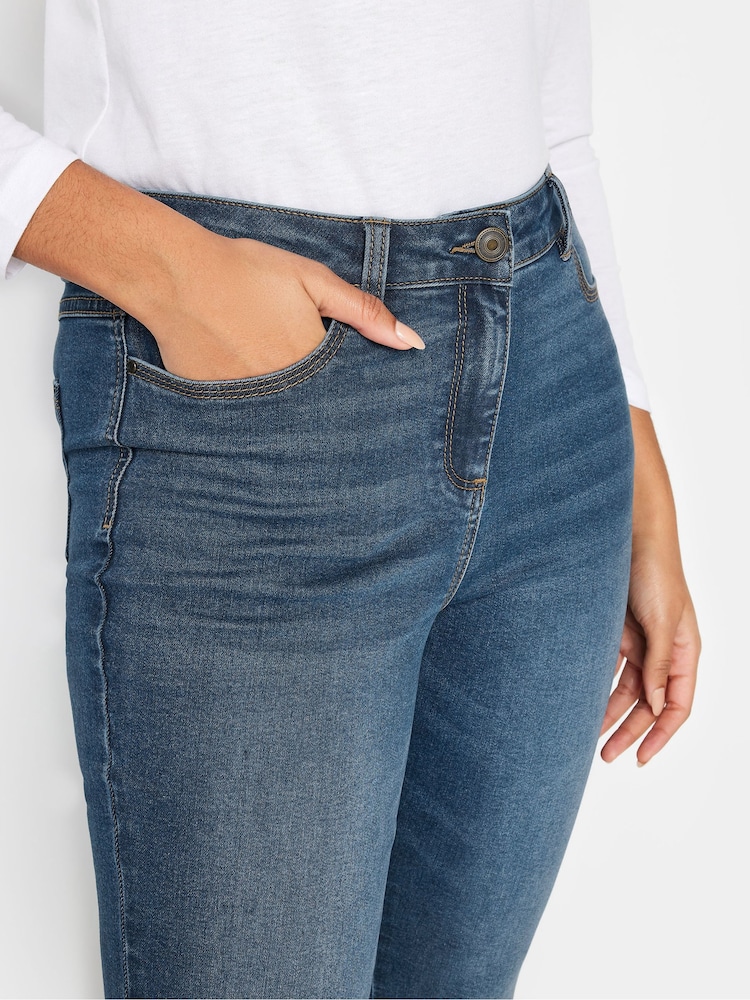 M&Co Blue Mid Wash Skinny Jeans - Image 4 of 4