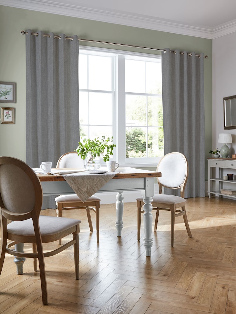 Laura Ashley Steel Swanson Made to Measure Curtains - Image 2 of 9